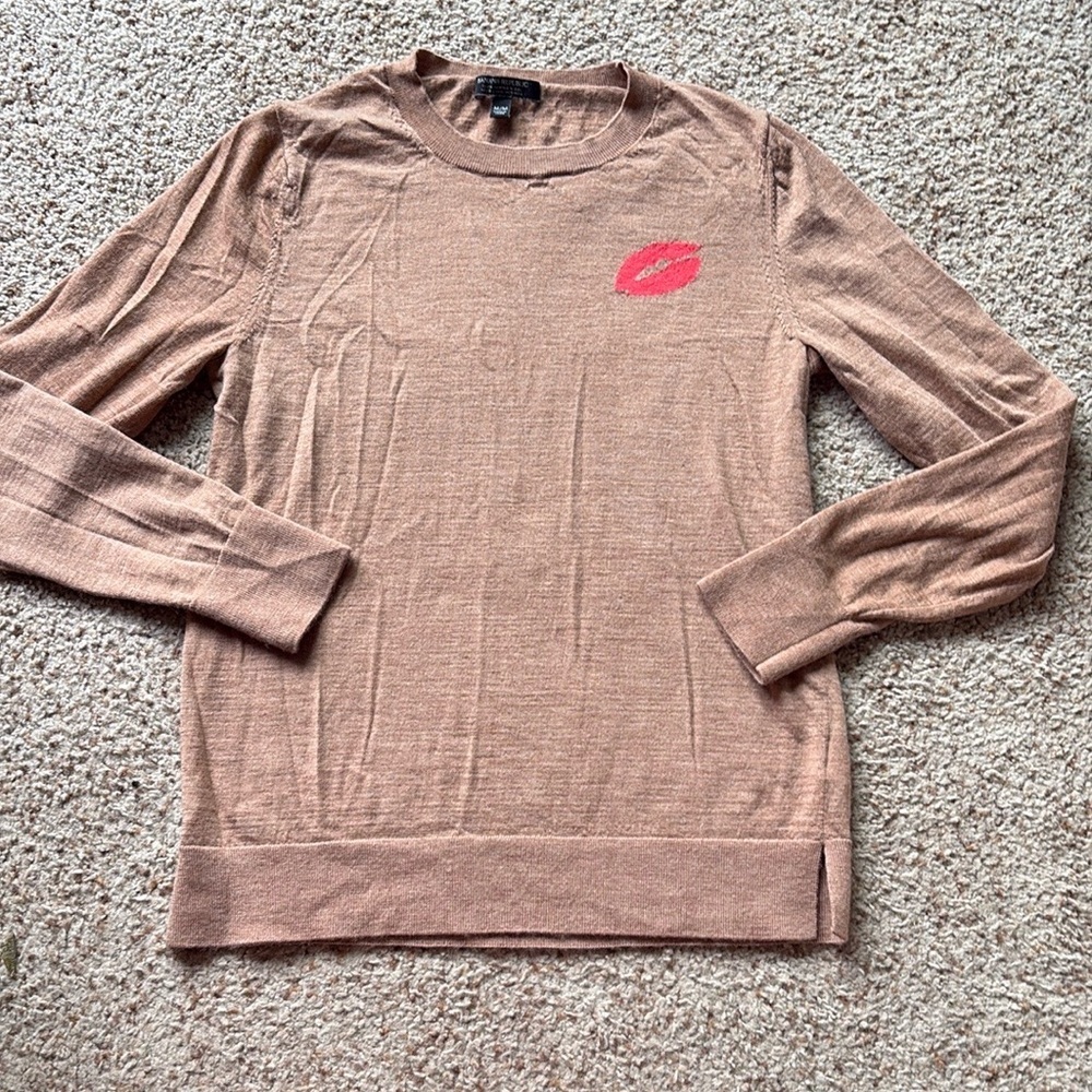 Banana Republic Merino Wool Sweater in Tan size M